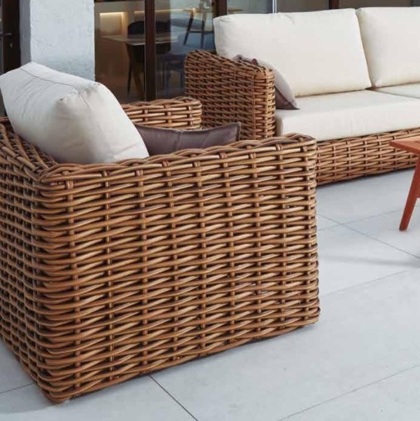 Fauteuil en rotin synthétique design haut de gamme pour le jardin